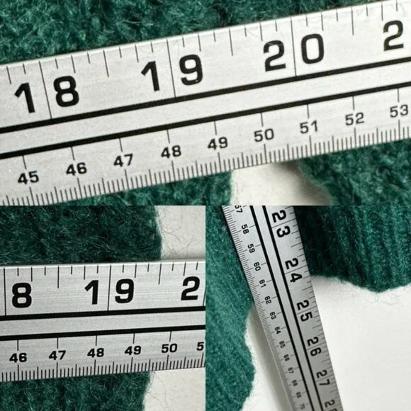 Sezane Paulin Jumper Sweater Green Size Medium French Mohair Merino Wool Knit M - Picture 13 of 13